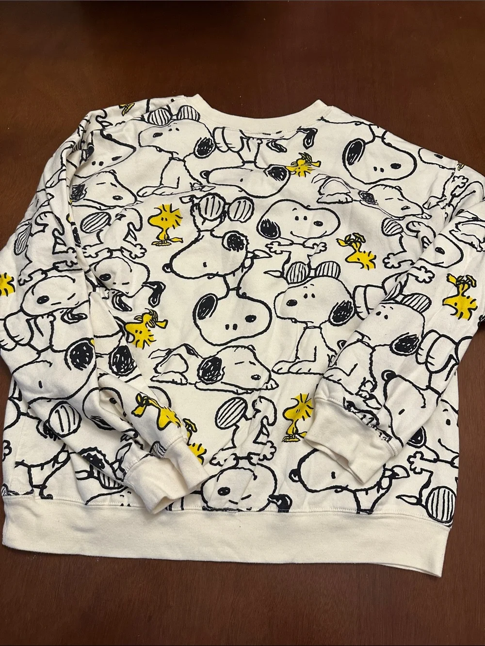 Snoopy & Woodstock All-Over Print Sweatshirt Size XL